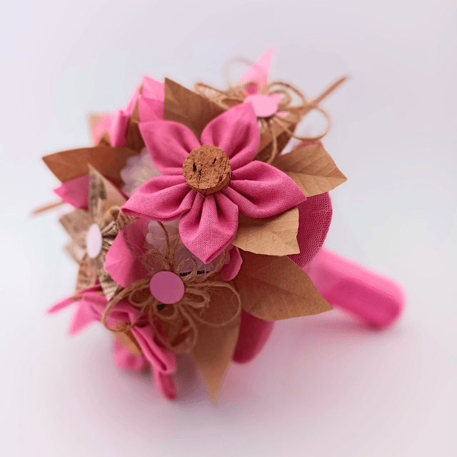 Bouquet Mariée Rose & Kraft _ Grand Format 