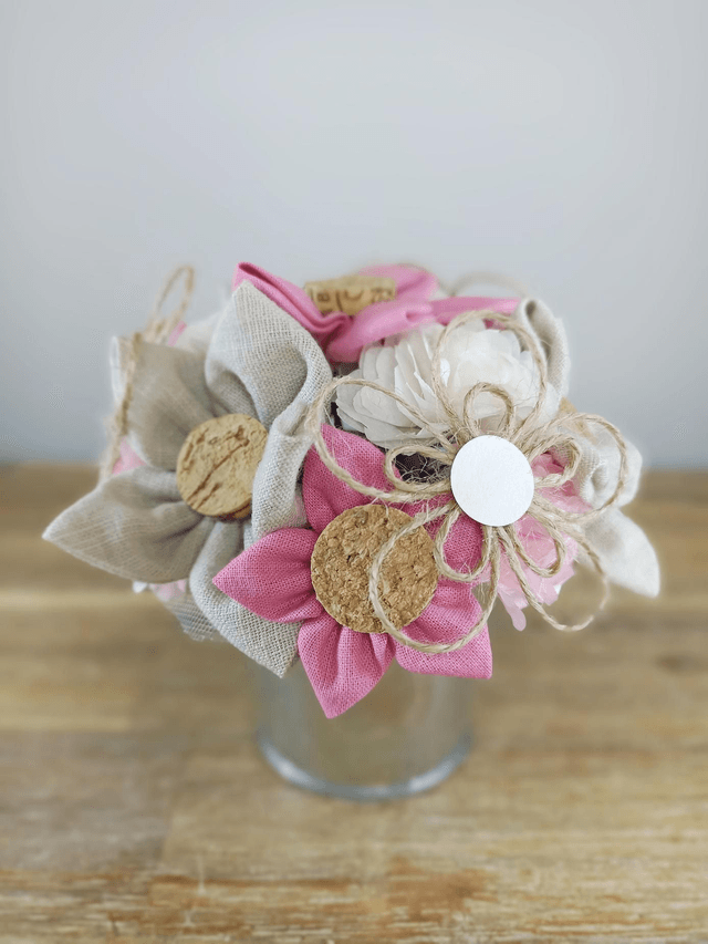 Composition Seau Rose