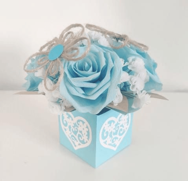 Composition "Romantique" coloris bleu