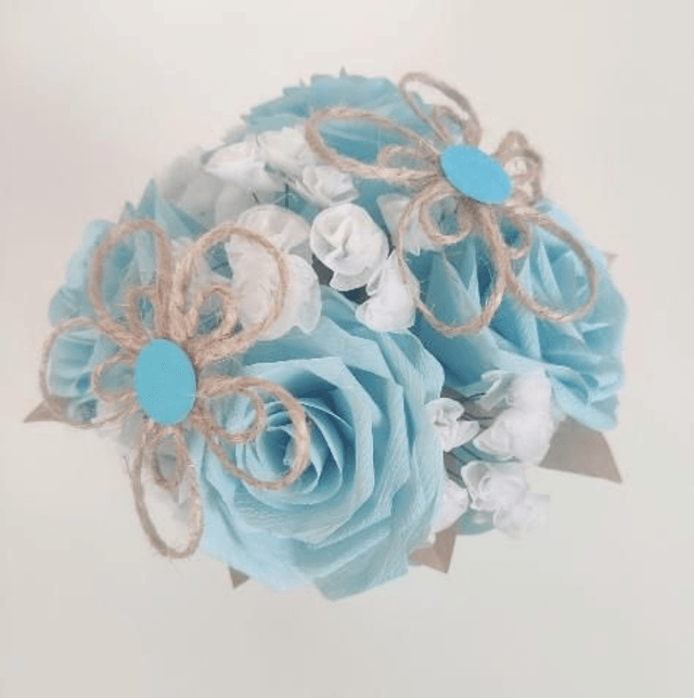 Composition "Romantique" coloris bleu